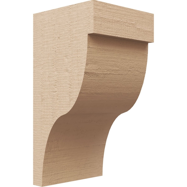 Ekena Millwork 6"W x 6"D x 12"H Wide Garner Rough Cedar Woodgrain TimberThane Corbel, Primed Tan CORUR06X06X12GARRCPR - main